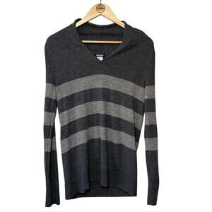 Patagonia Sweater 100% Merino Wool Lightweight Bold Stripe Hike Women's Large